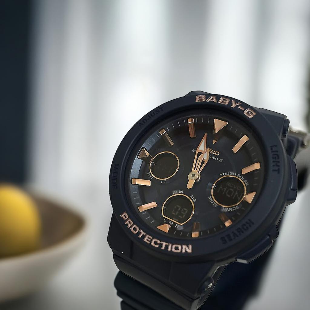 BABY-G カシオ 腕時計 ベビージー 電波ソーラー BGA-2510-2AJF レディース ソーラー電波プレゼント腕時計 ギフト ラッピング無料　紺色　ダークブルー baby-g メッセージ