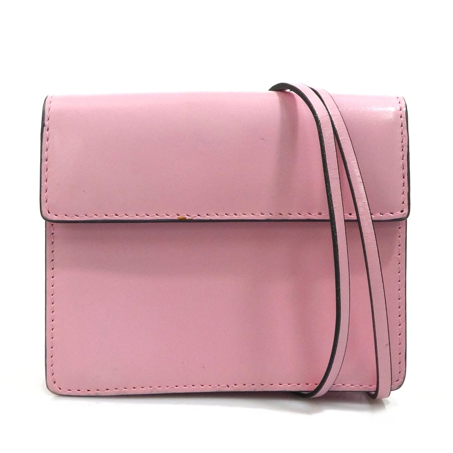 プラダ PRADA ポシェット レザー ピンク シルバー レディース e61826a