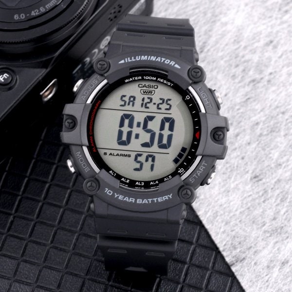 AE-1500WH-1A 軍人 電子 アウトドア 防水 メンズ ウレタン 時計 d