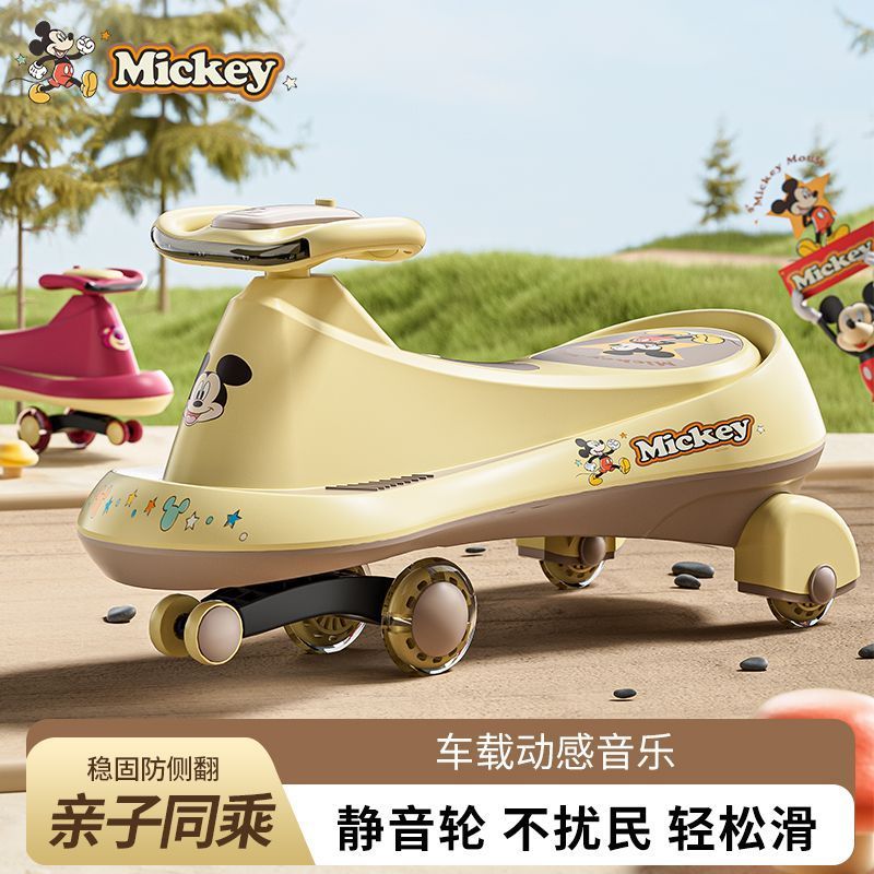 車を捻って子供が車を滑る男女赤ちゃんは1 ~ 3 ~ 6歳の家庭用大人が静音で横転を防ぐことができる