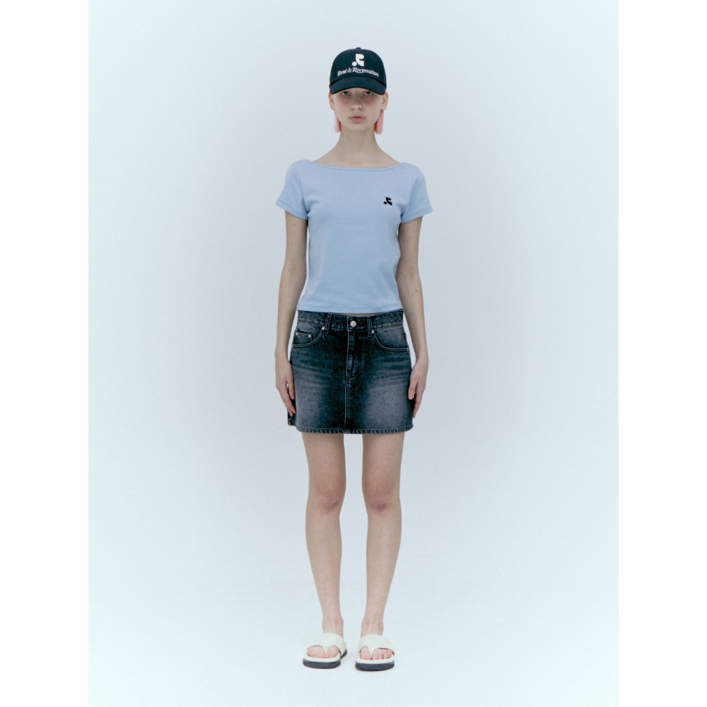 レスト&レクリエーションデニムミニスカートブラック