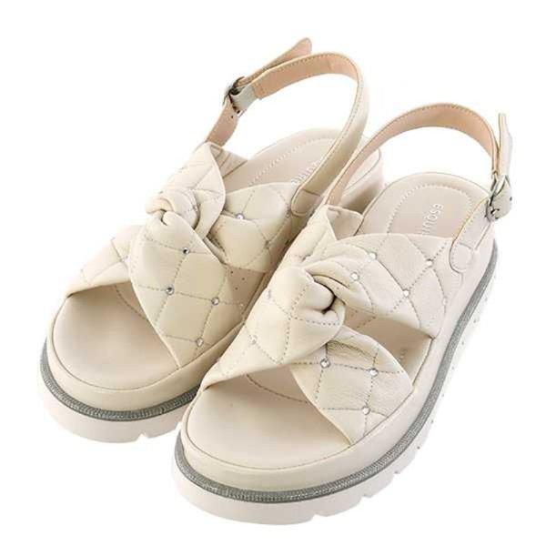 [] 女性ノットサンダル 4.5CM(EQFMSD955IV) [P003814591]
