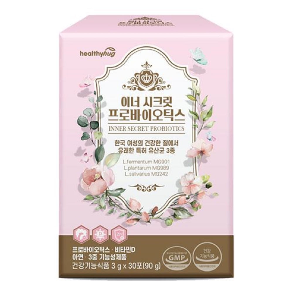 韓国-K MEAL-ヘルシーハグ インナーシークレット プロバイオティクス 女性質健康機能性乳酸菌 ラクトバチルス ポストバイオティクス-K FOOD