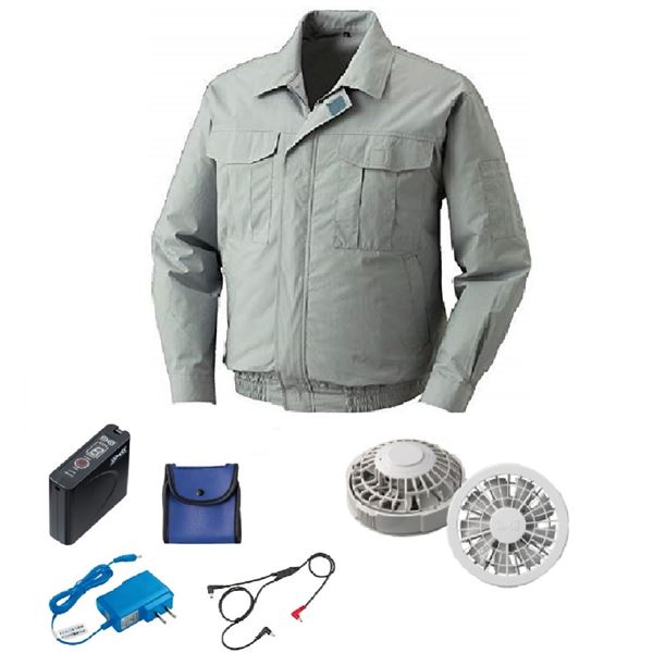 KU90540 空調服 ポリエステル製 FAN2200G/LISUPER1セット モスグリーン M