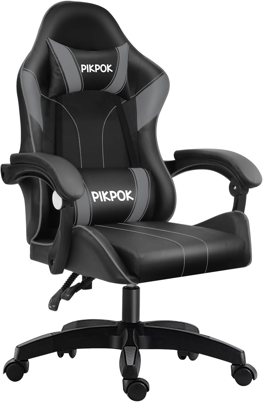 ゲーミングチェア デスクチェア ハイバック リクライニング ヘッドレスト/ランバーサポート付き 肘掛け/高さ調整可能 パソコンチェア