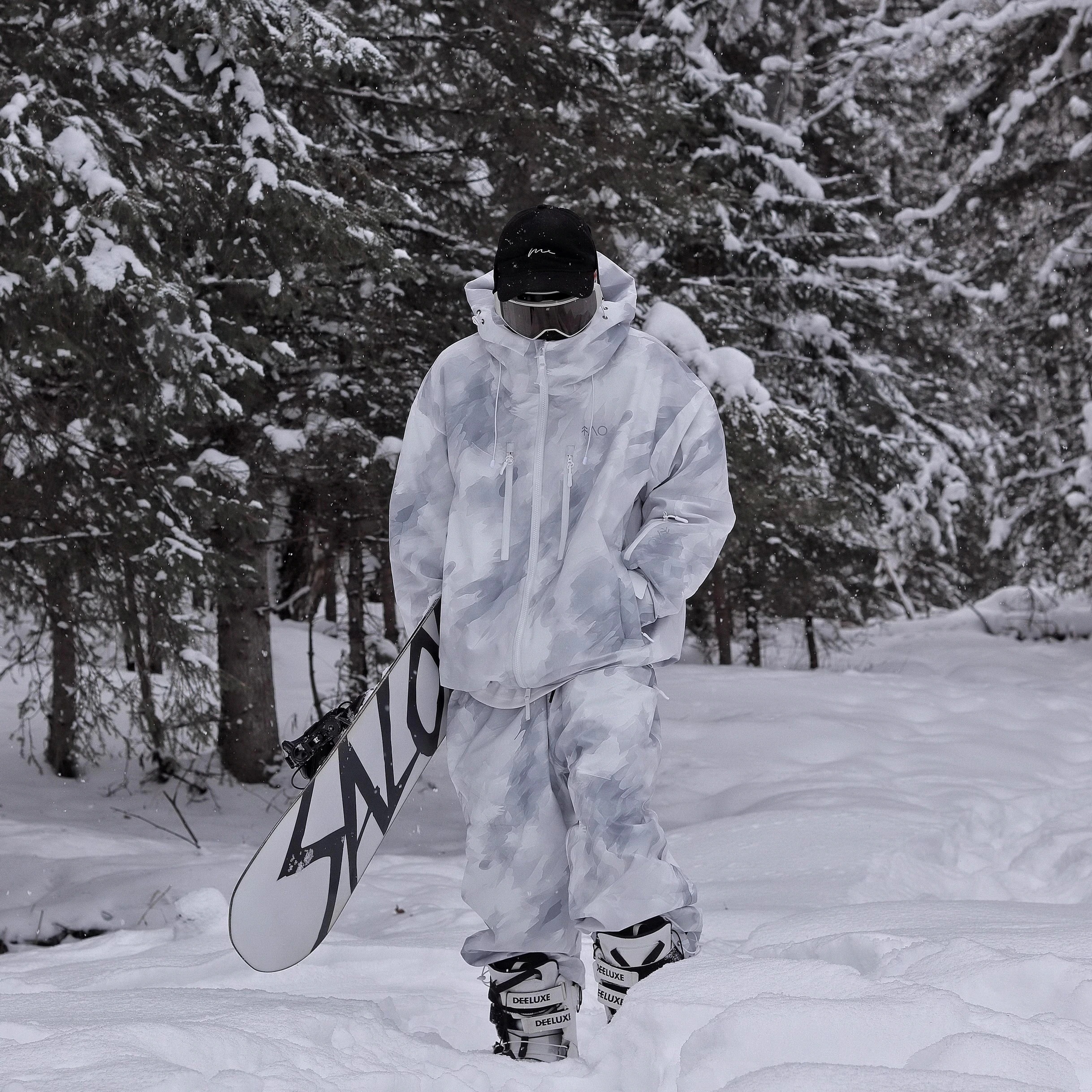 スノーボードウェア 2024 2025 上下セット メンズ レディース 白グレー アウター ジャケット パンツ ゆったり裏起毛セットアップ 韓国風 防水防寒着 スノーウェア スキーウェア スノボウェア