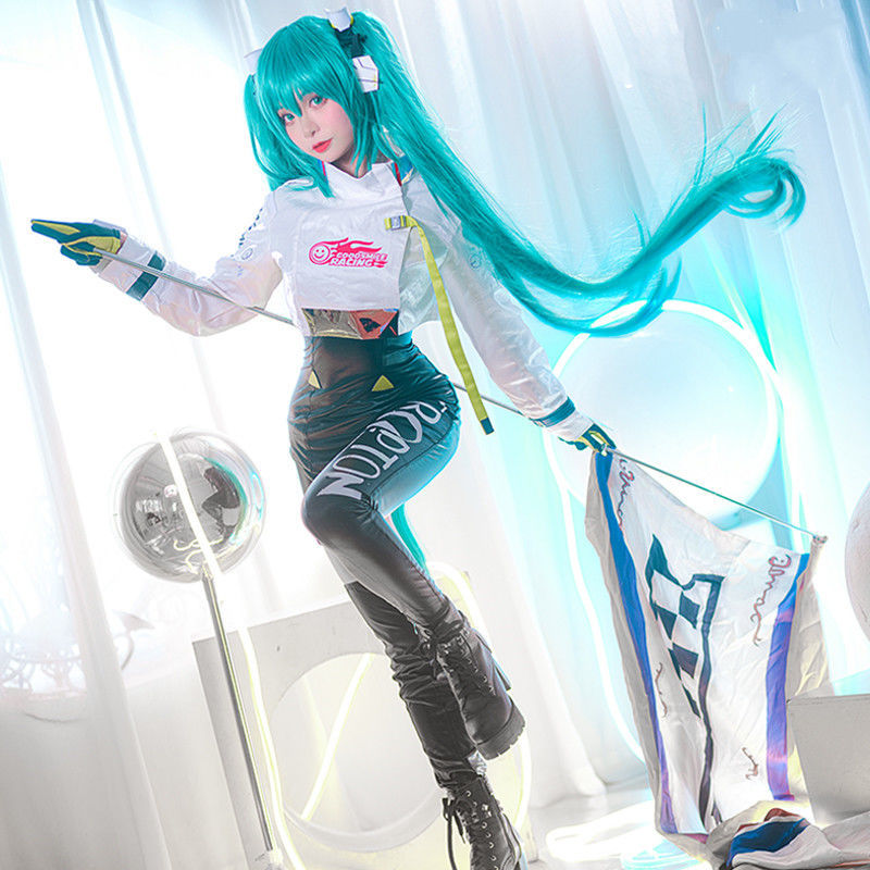 初音ミクcos服レース初音2022.racingミクゲームオタクスーツc服現品
