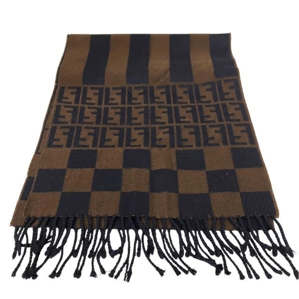 フェンディ FENDI ズッカ柄 ブランド小物 マフラー ユニセックス【中古】