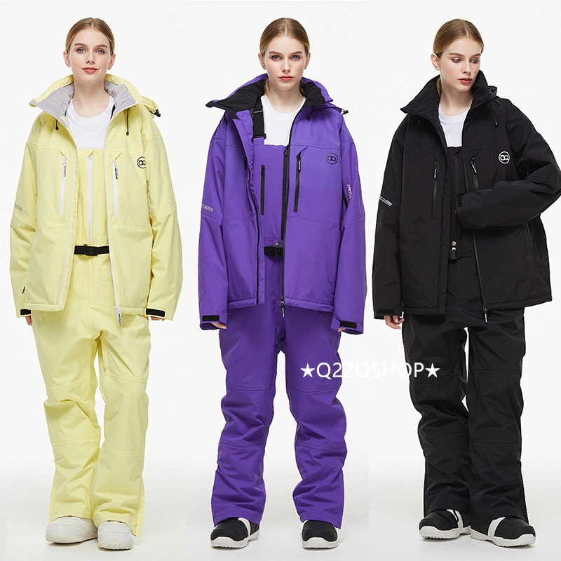 スノーボードウェア 2024 2025 上下セット メンズ レディース つなぎ パンツ ズボン ジャケット アウター ウィンタースポーツセットアップ スキーウェア スノボウェア スノー 韓国風防水