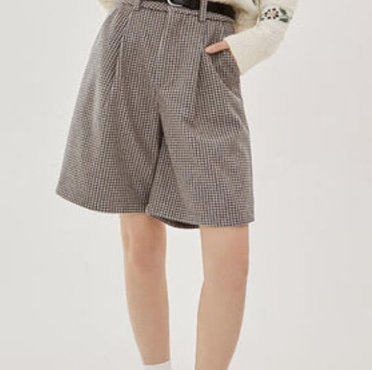 パンツ レディース ボトムス ショート フレア デート かわいい 大人可愛い きれいめ シンプル カジュアル 大人 上品 おしゃれ 無地 チェック柄 レトロ 春 秋 冬 通勤 通学 ママ ブラック