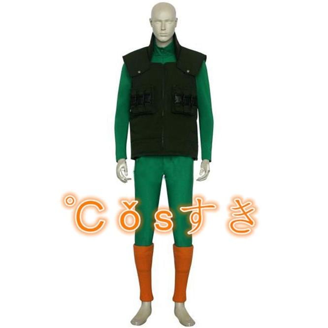 NARUTO ナルト マイト ガイ 風 コスプレ衣装 イベント 演出服 二次会 cosplay イベント アニメ 変身 変装 仮装 パーティー-619