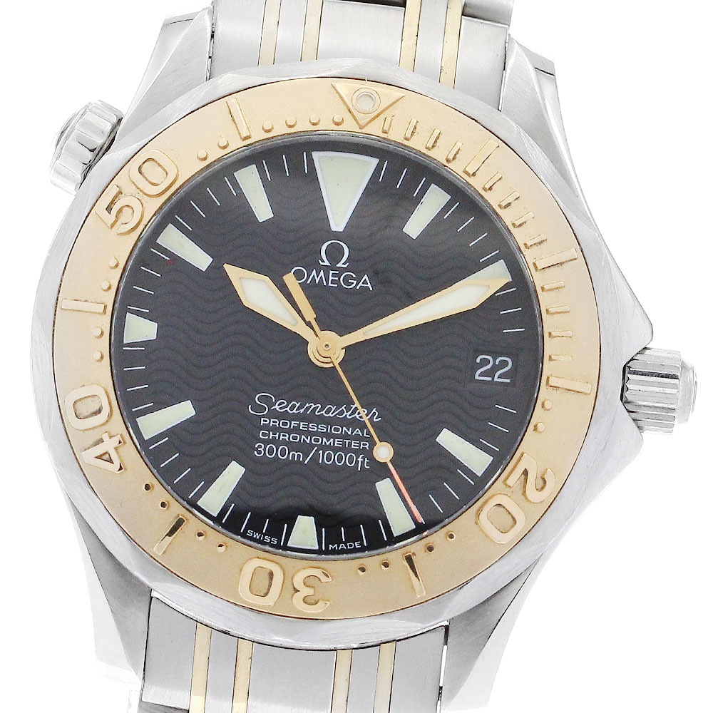 オメガ OMEGA 2453.50 シーマスター300 デイト 自動巻き ボーイズ 良品 _888157【中古】