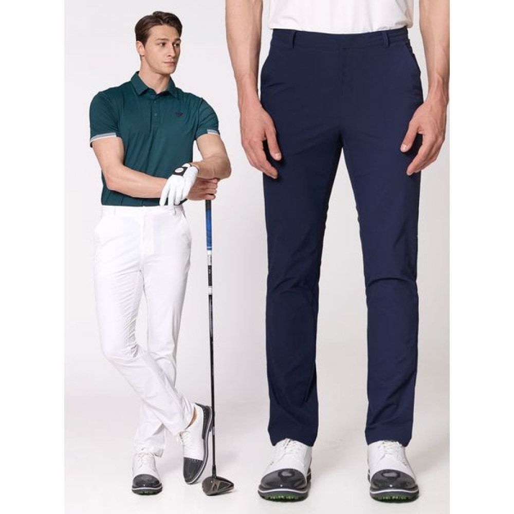 [EasyBai] トゥエラミニマリストシックメンズデイリーゴルフウェアバンディングスパンパンツ (M6SP07)