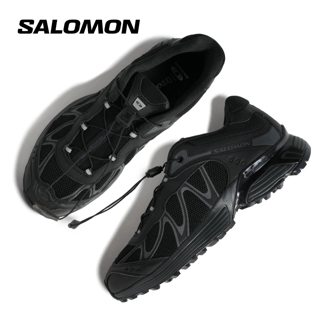 SALOMON サロモン XT-WHISPER XT ウィスパー スニーカー BLACK ( ブラック 黒 メッシュ トレイル ランニング ドローコード メンズ L47762000 )