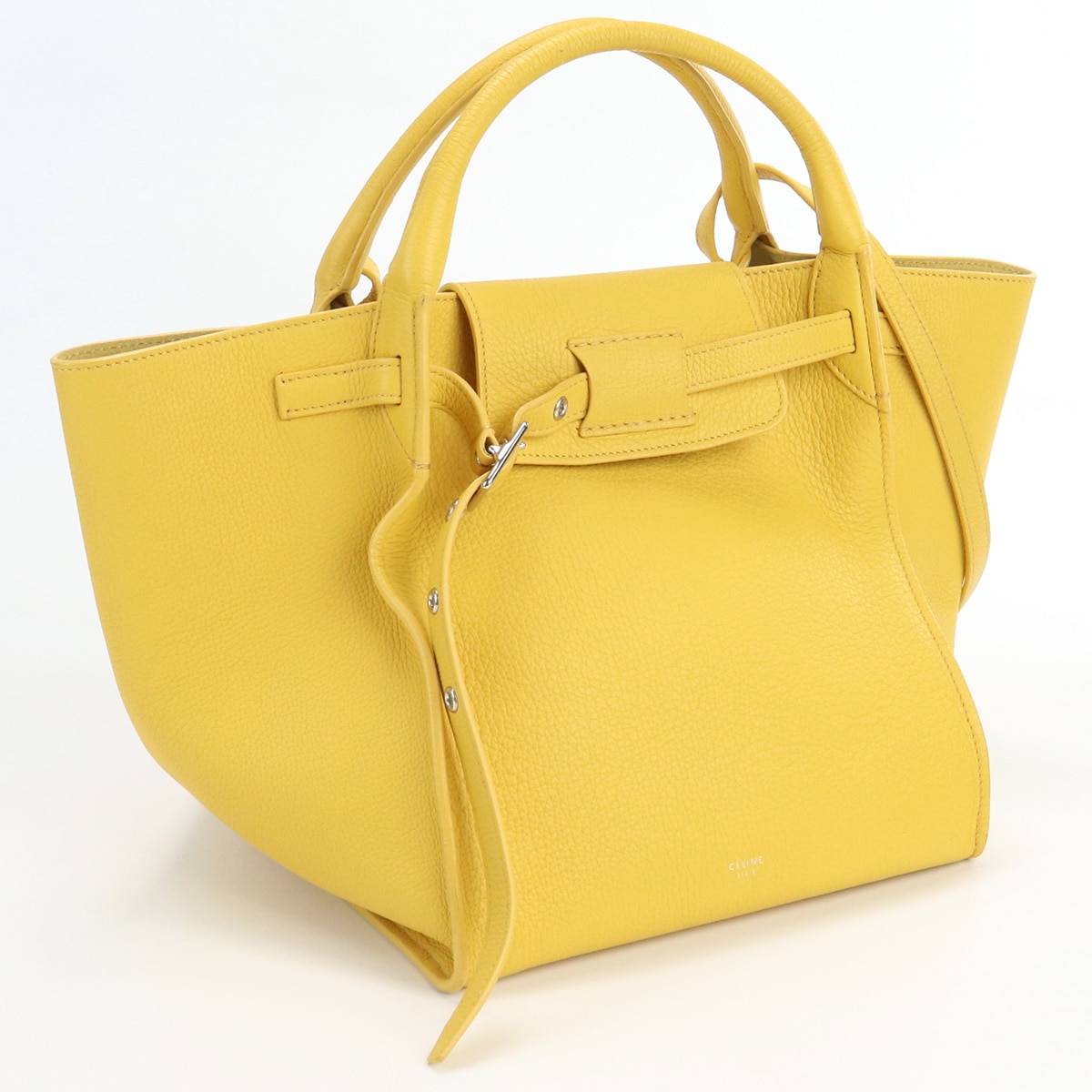 ビッグバッグスモール 105000 CE54307 ハンドバッグ レザー/ビッグバッグ スモール イエロー【中古】 レディース