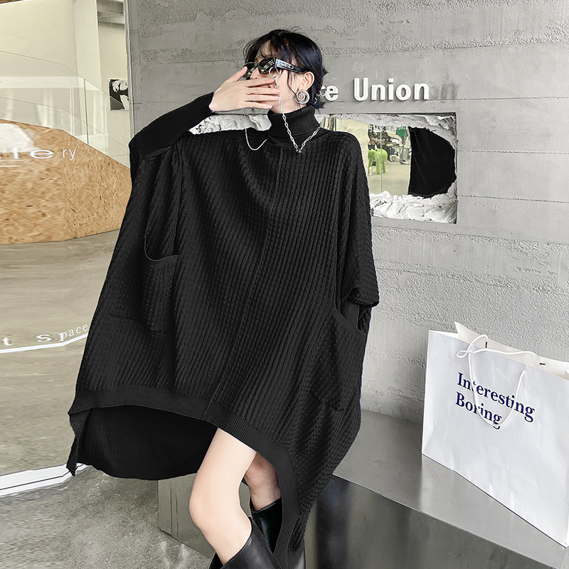 【Noir Mode】高級感溢れる 上品 ニットワンピース レディース 秋 冬 新作 ゆったり ドレス
