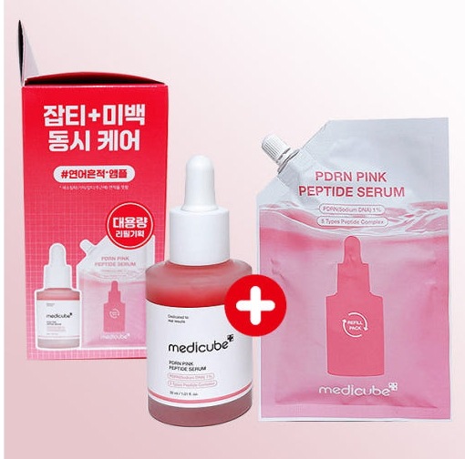 サーモンPDRNピンクペプチドアンプル30ml1個+詰め替え50ml個/pdrn 美容液/ 皮膚組織に似たdna成分/美容液/ pdrn1%サーモン最多含有/肌付属の雑魚跡跡除去/肌ケア/サーモンコラ