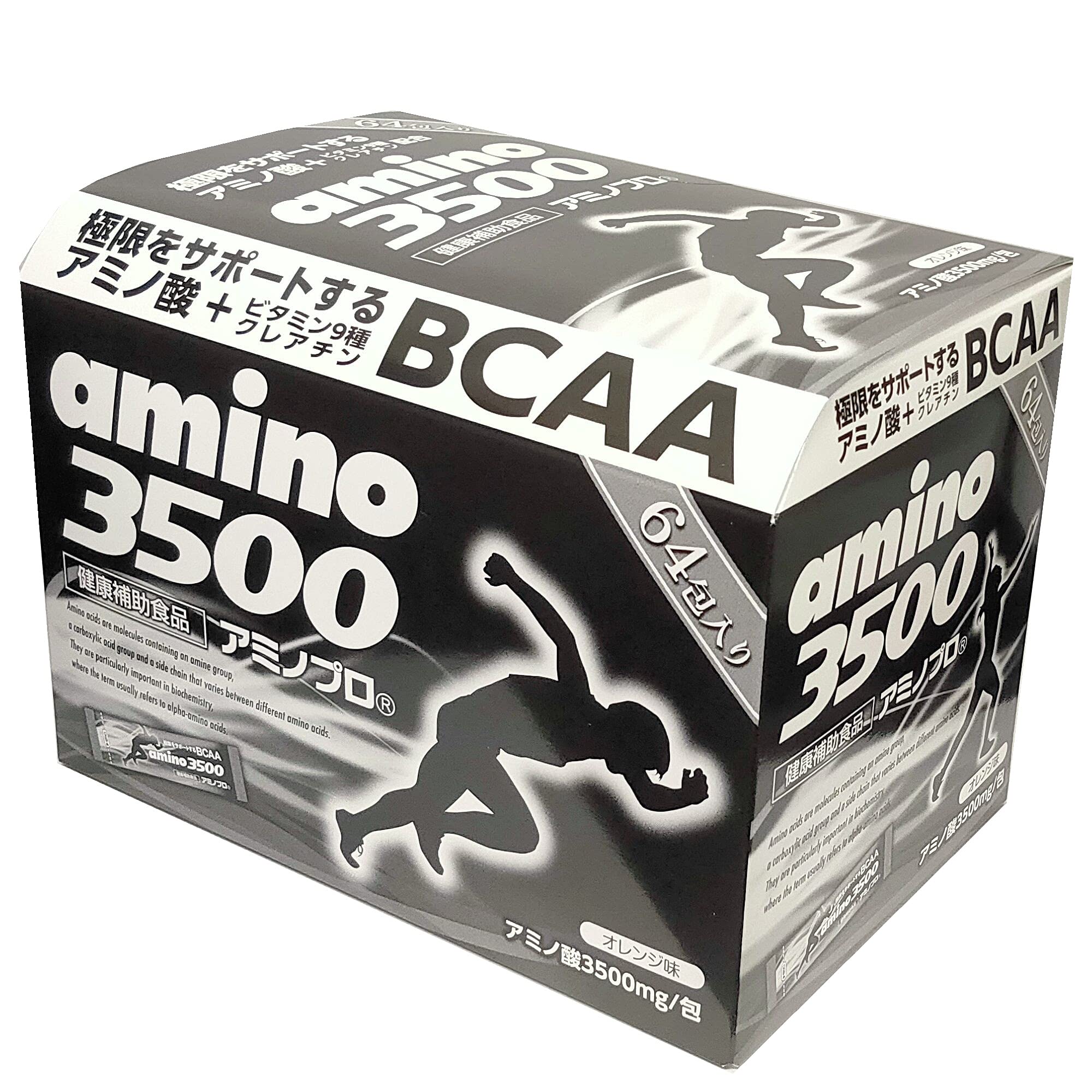 アミノプロ アミノ酸3500ｍｇ BＣＡＡ オレンジ味 スティックタイプ (4.5グラム (x 64))