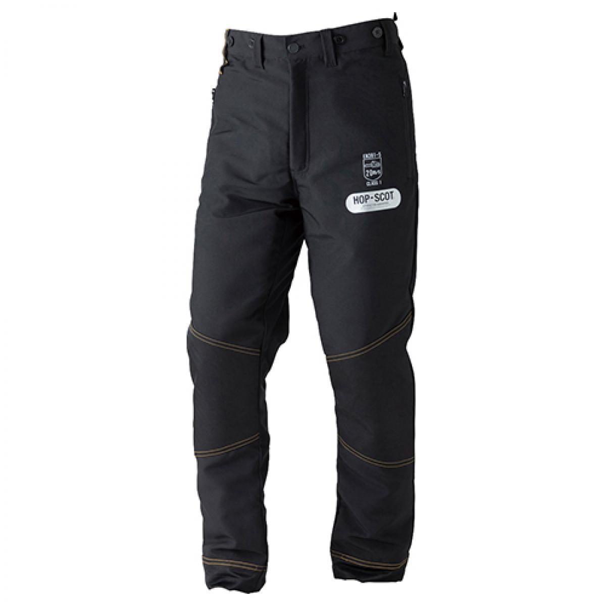 【在庫限り・即納】HOP-SCOT PROTECTIVE パンツ 9555-134-LL 防護パンツ 欧州規格EN381-5(CLASS1・20m/秒)認可 チェーンソー作業 ブラック×イエロー