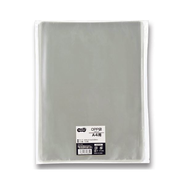 （まとめ） TANOSEE OPP袋 フラット A4用 225310mm 1セット（500枚：100枚5パック） 2セット