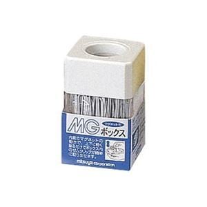 (業務用20セット)ミツヤ MGボックス/ゼムクリップケース カラークリップ25g付き 角型 マグネット内蔵 MB-250V 白