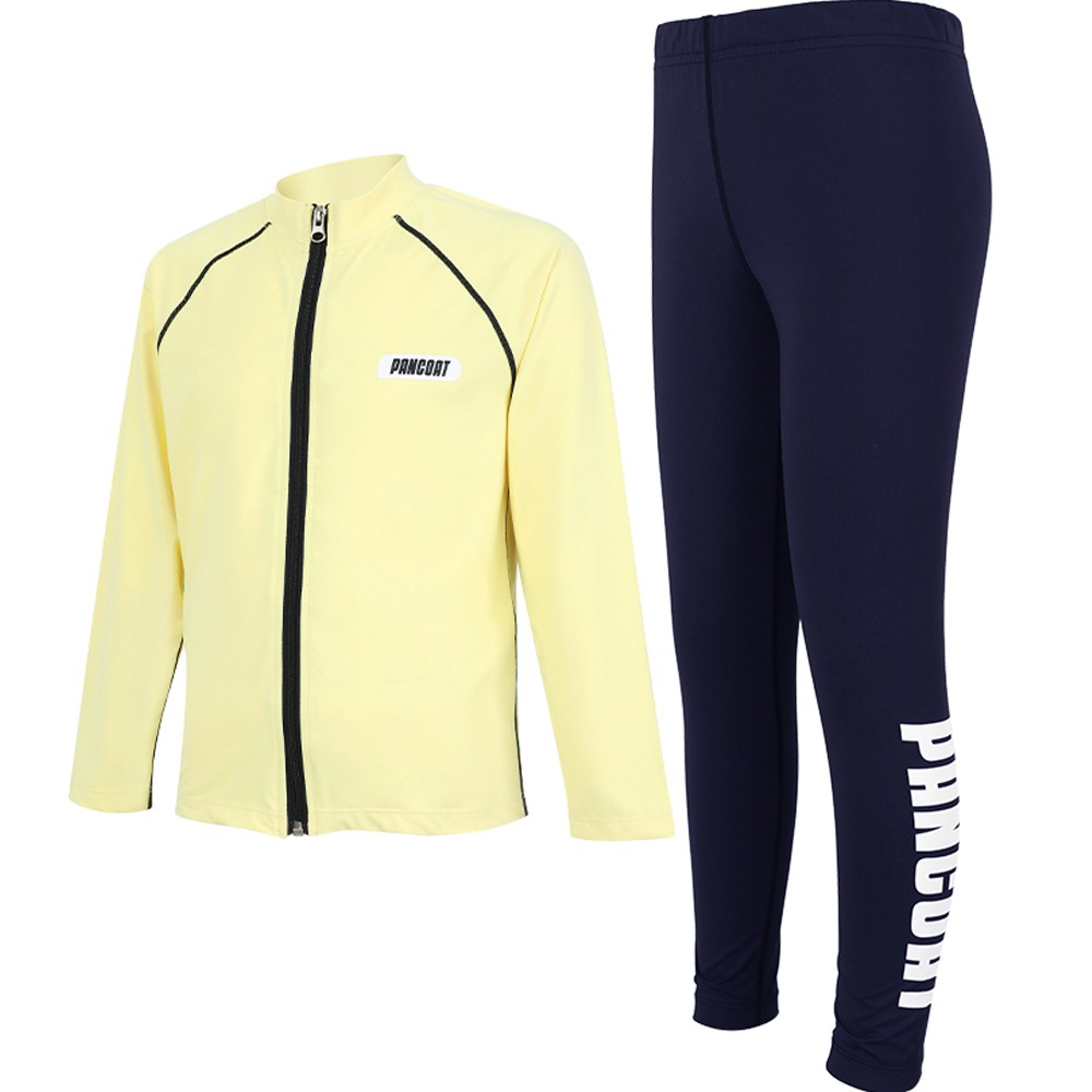 パンコット子供用小学生水着ラッシュガードトップ+ボトムセットRKCO23BR14