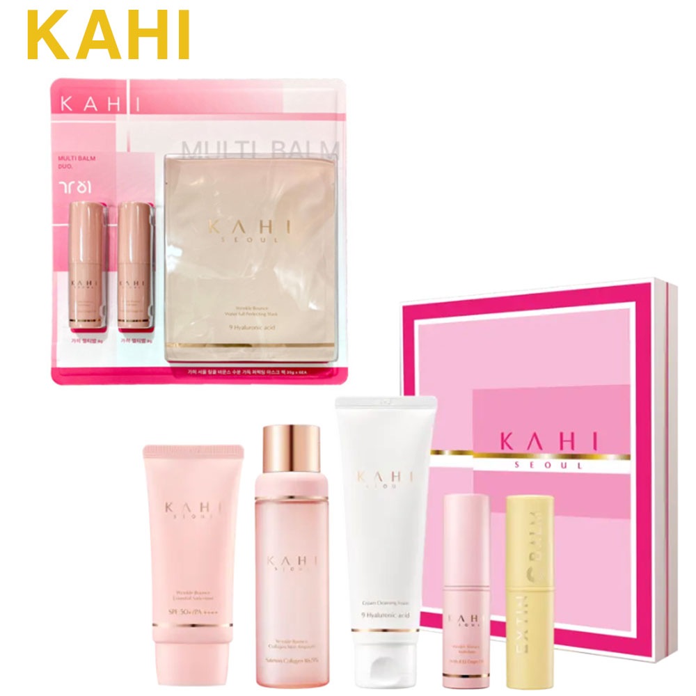 KAHI マルチバーム /リンクルバウンス水分たっぷりパーフェクティングマスク35g6枚