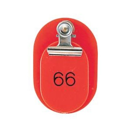 ORIONS 親子番号札(小判型) 番号(51-100) 大小2枚組(目玉クリップ付) レッド CT-1-51-R 5,998円