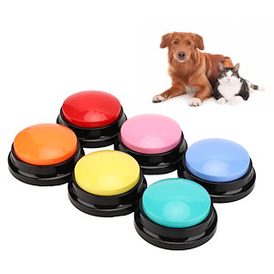 6個犬の記録ボタン多機能ポータブル30秒記録話すボタン猫のための犬ペット