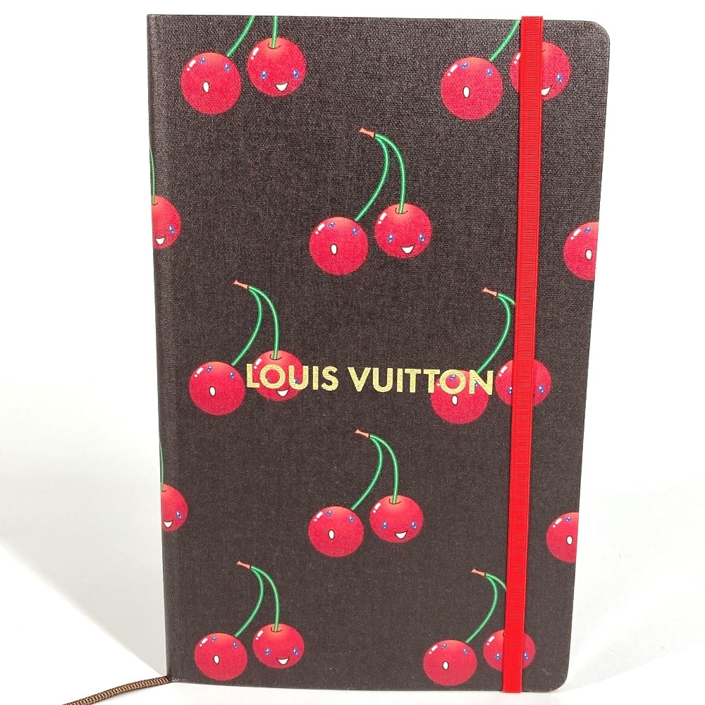 ノートブック GI1371 ノートブック MM ジェーン チェリー LV×TM サクランボ メモ帳 ノート 村上隆 紙 ブラウン