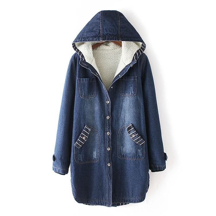 売れ筋秋冬新品 即納デニムコート ボア付き ロング ボアコート 冬 アウター ボア 裏ボア 厚手 防寒着 ジージャン ジャケット トップス 大人 あったか