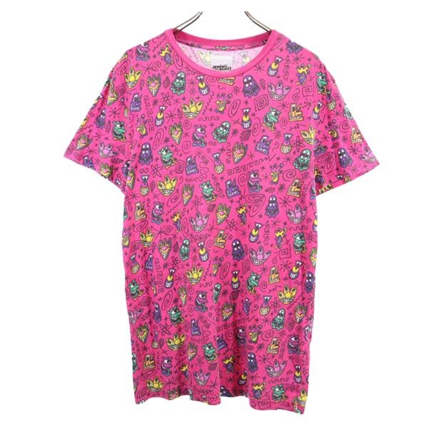 ジェレミースコット コラボ 総柄 半袖 Tシャツ O ピンク系 JEREMY SCOTT メンズ
