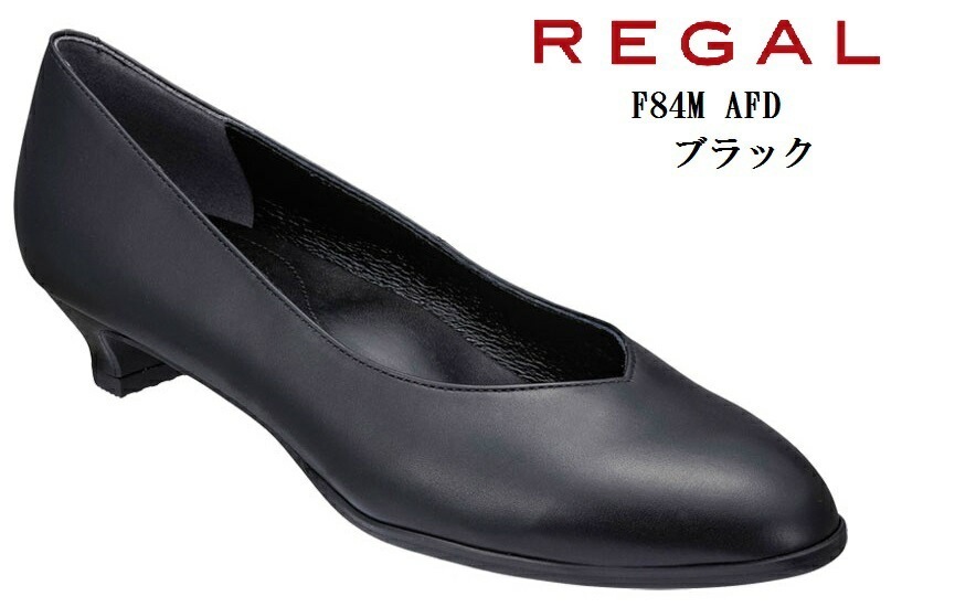 REGAL(リーガル)F84M AFD プレーンキャリアパンプス 細見のローヒールパンプス 本革 日 11,279円