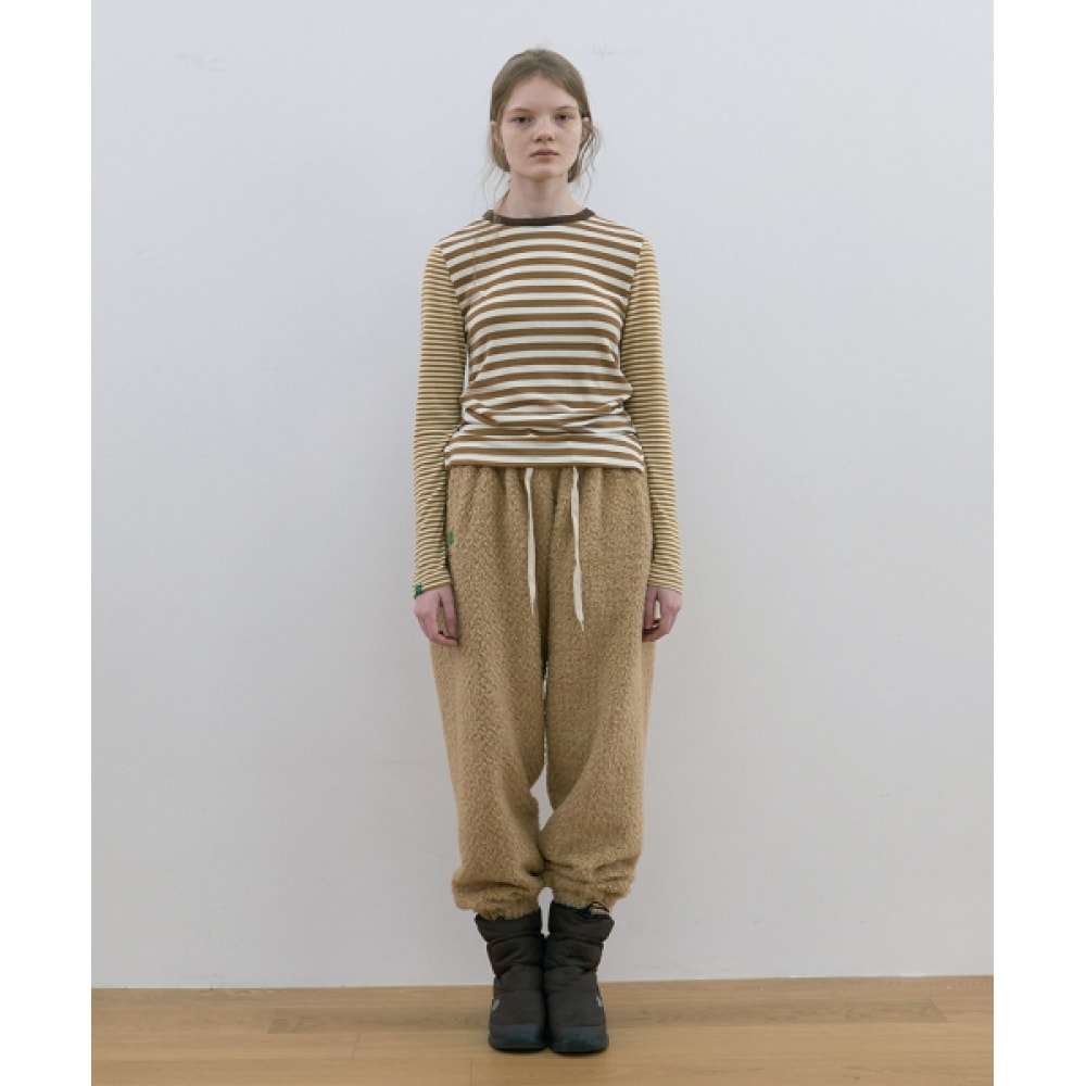 コンテンツなし 144フェイクファーパンツ _ ベージュ