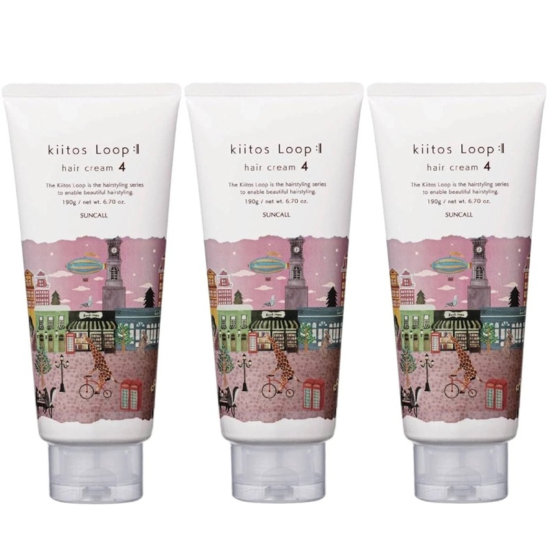 キートス ループ ヘアクリーム 4 190g ×3個 セット スタイリング ワックス / スタイルキープ / ハードワックス
