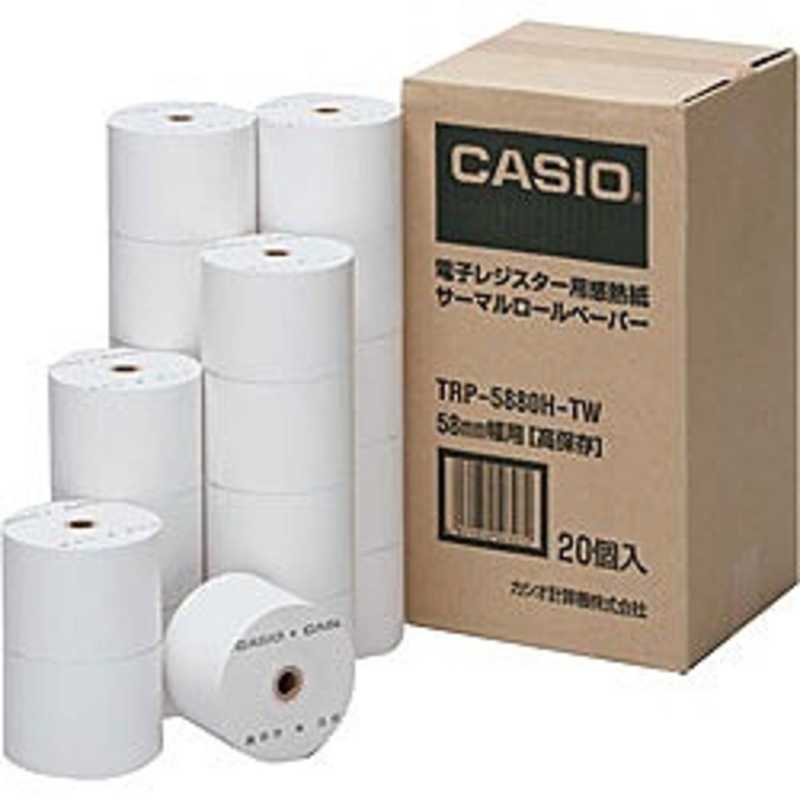 カシオ　CASIO　サーマルロールペーパー(高保存タイプ20個入り)　TRP‐5880H‐TW