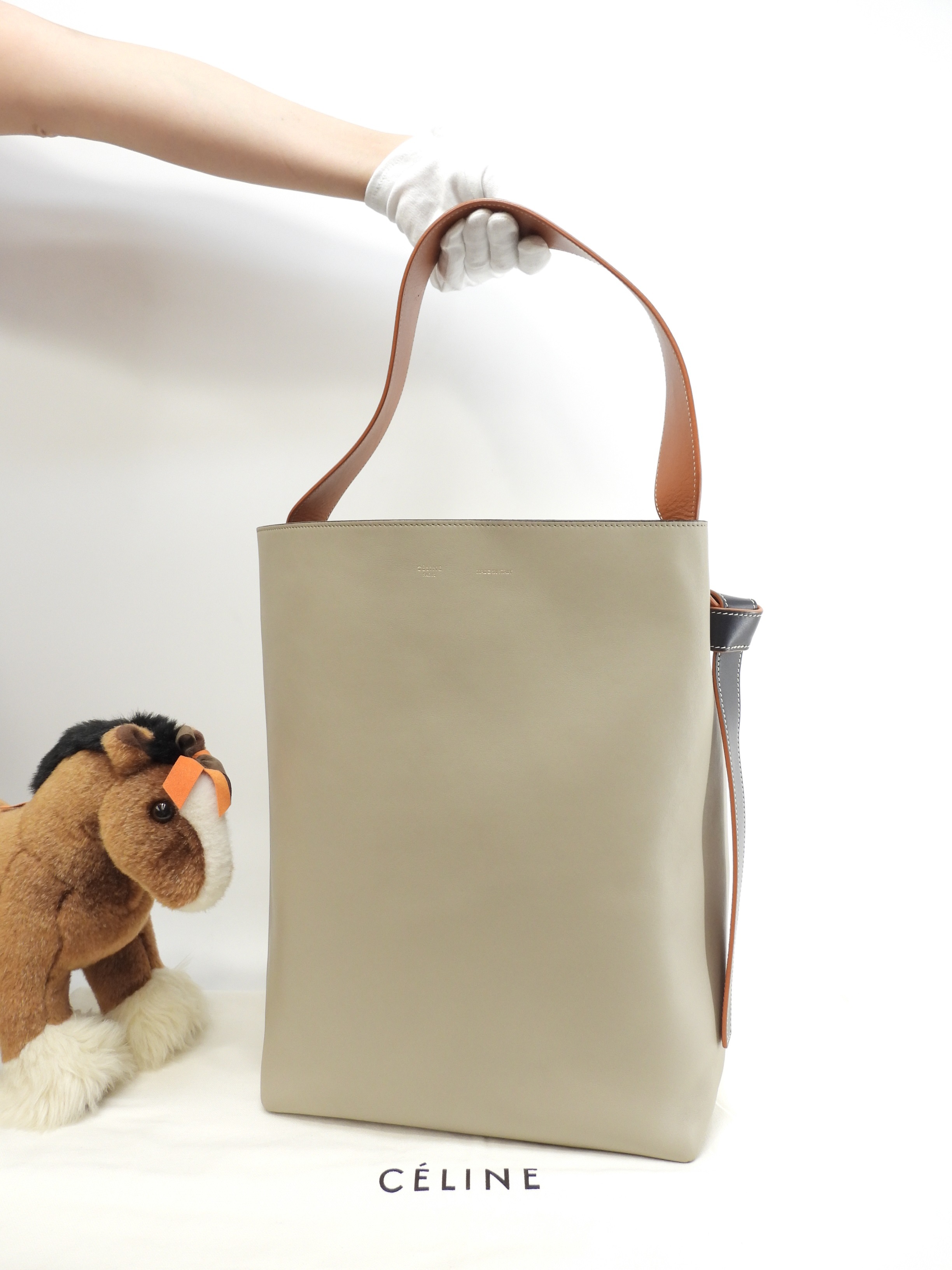 ツイステッドカバ レザー 灰白 セミショルダーバッグ ホーボーバッグ@U-CU-1116