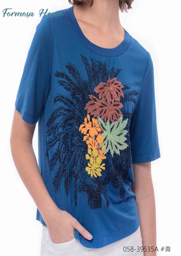 台湾製春夏花柄Ｔシャツ