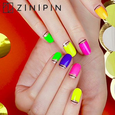 Qoo10] ジニピン [公式] 貼るだけ 簡単 ネイルシール