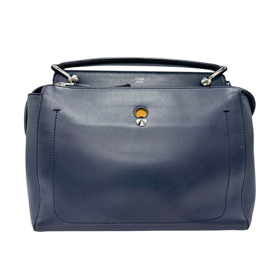 フェンディ FENDI ハンドバッグ ショルダーバッグ ドットコム レザー ネイビー ユニセックス 8BN293-5QL z2701