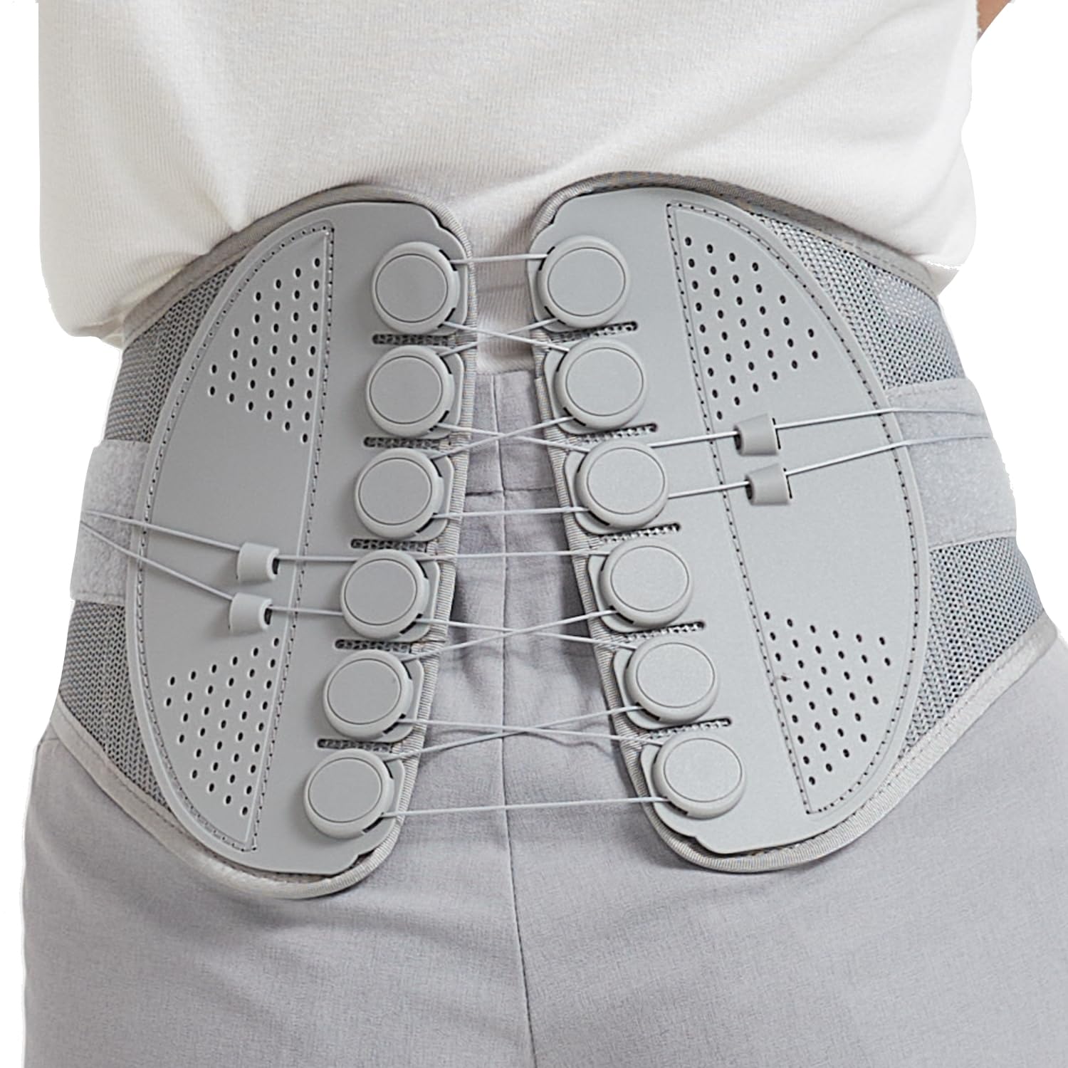 オールグゥ) 【発明製造元】 滑車式骨盤ベルト 男女兼用 腰 姿勢 サポーター コルセット ランバーサポート 通気性 正規品 洗濯可 (Allgu-BELT/グレー)89-102c 43101