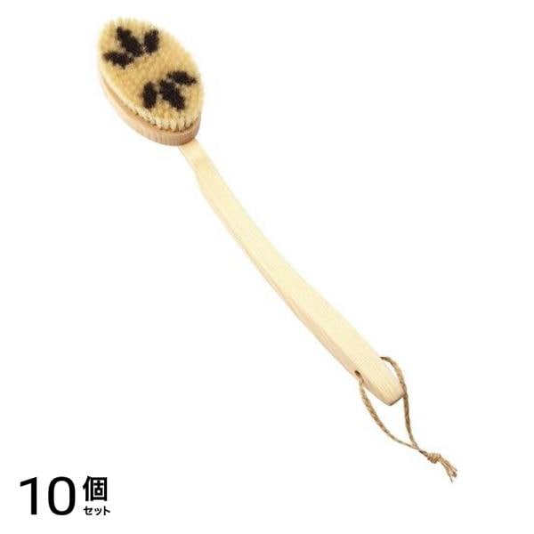 マーナ Bath(バス)ボディブラシ 曲柄 (豚毛) B573 1本 10個セット