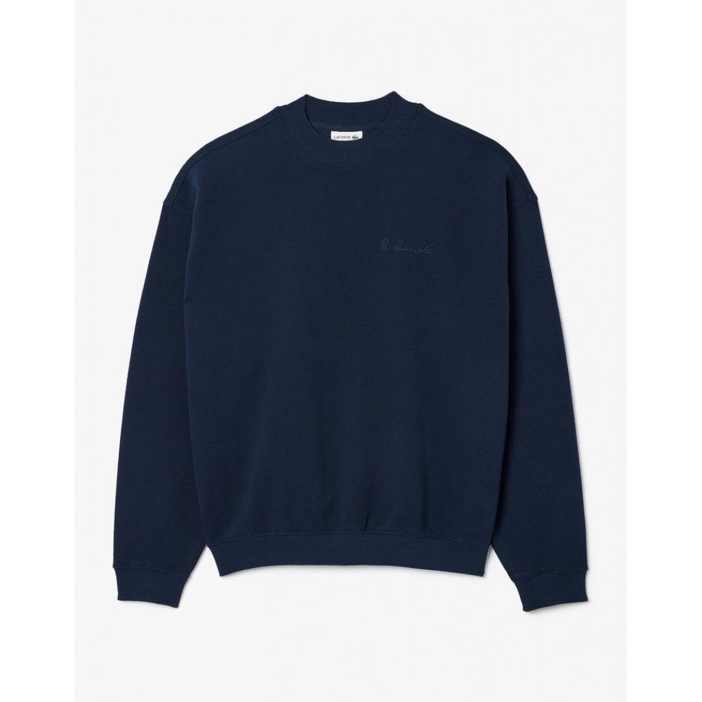 ラコステメンズシグネチャーエンブロイダリーマッチモックネックスウェットシャツ SH7470-54G 166
