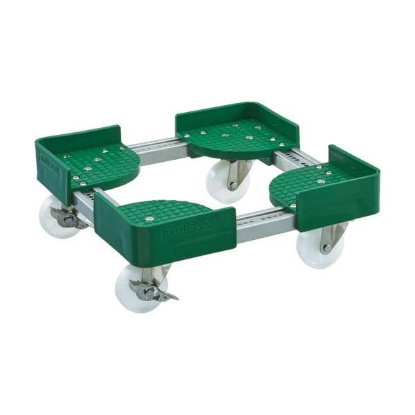 TRUSCO伸縮式コンテナ台車 内寸300-400x600-700 AC ストッパー付 FCD-3060-ALG-S 1台 組立式