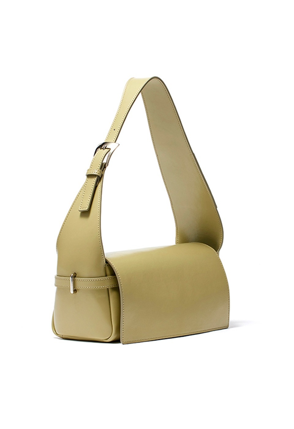 【OPEN Yy】 25FW LEATHER BELTING DUFFLE BAG : OLIVE