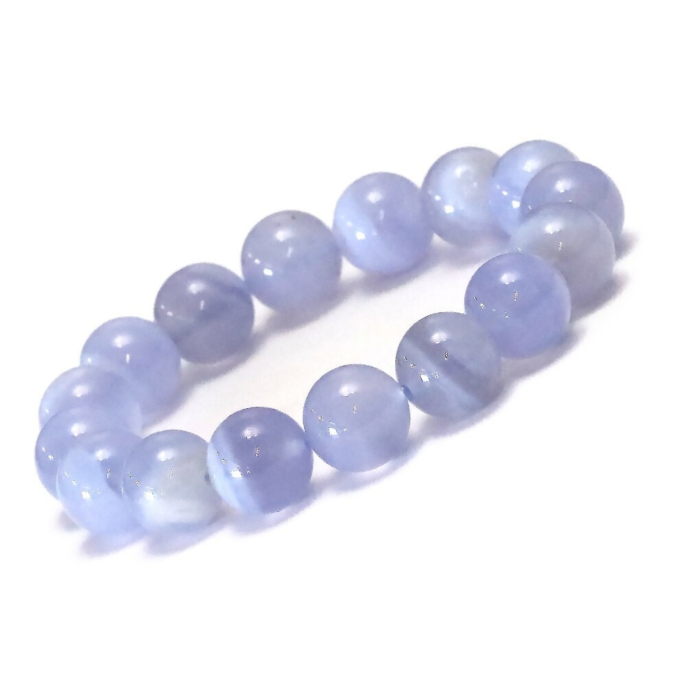 ブルーレースアゲート ブレスレット 12mm パワーストーン ブレスレット メンズ レディース 天然石 数珠 アクセサリー メンズブレスレット レディースブレスレット パワーストーンブレスレ h954