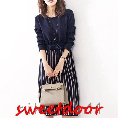 ドッキングワンピース 20代 30代 40代 50代 通勤 オフィス ひざ丈 ワンピース レディース ファッション きれいめ 上品 女性 秋 冬 春 膝丈 12,158円