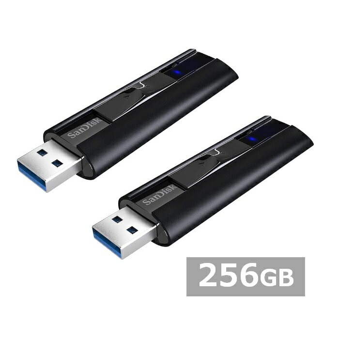 【2セット】 サンディスク USBメモリ SDCZ880-256G-G46 Extreme PRO USB 3.2 Solid State Flash Drive 256GB Sandisk