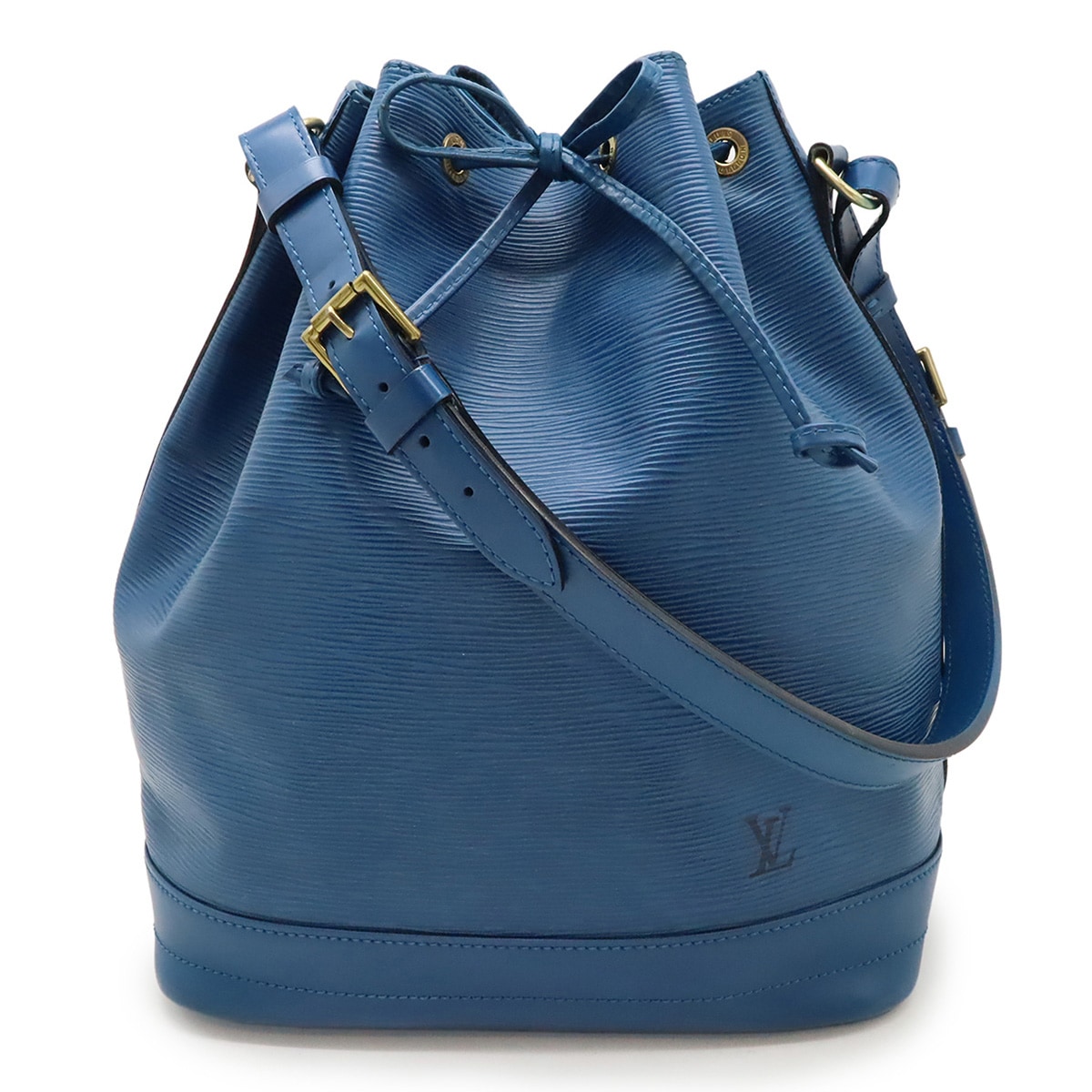 エピ ノエ 巾着型 ショルダーバッグ セミショルダー ワンショルダー レザー トレドブルー 青 M4400