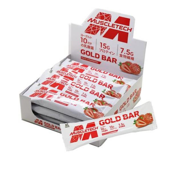MuscleTech(マッスルテック) ゴールドバー ホワイトストロベリー風味 45g× 12本